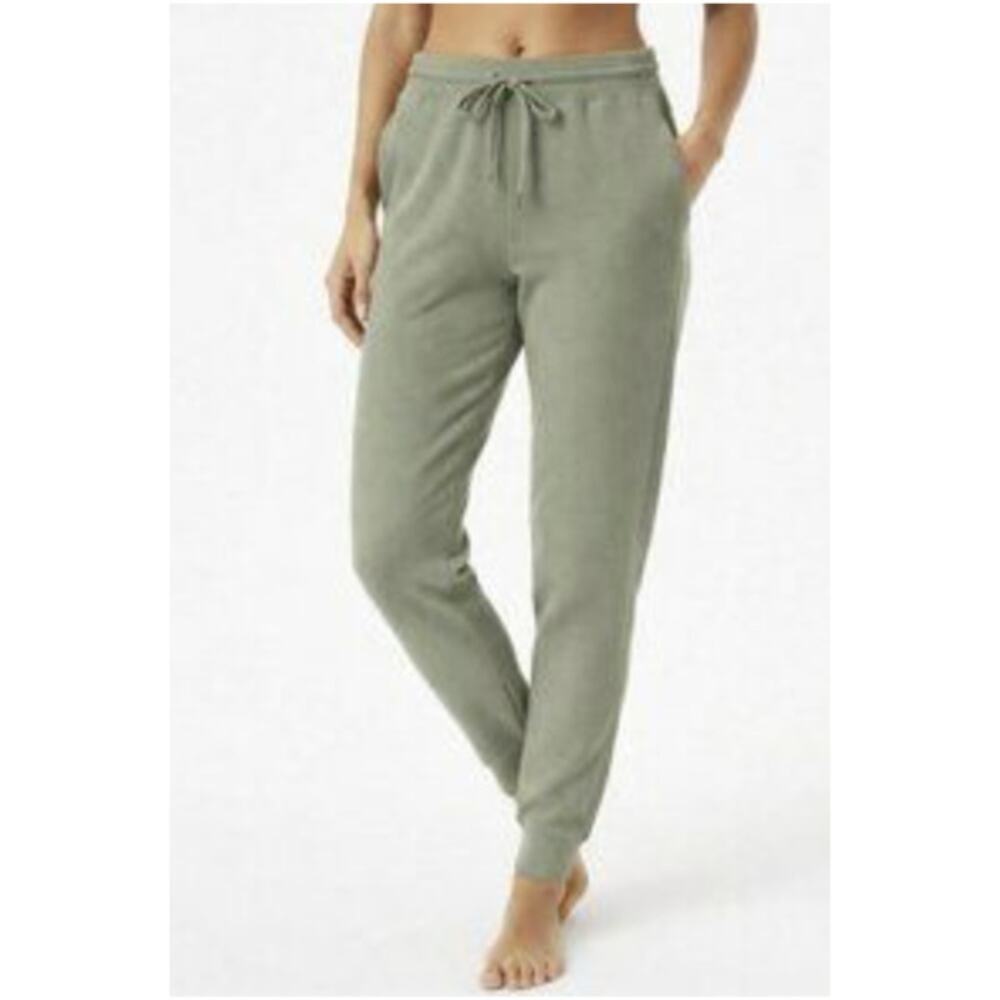 Max and Mia Waffle Knit Joggers WMNS S Sage Cotton Blend Soft Girl Athleisure
